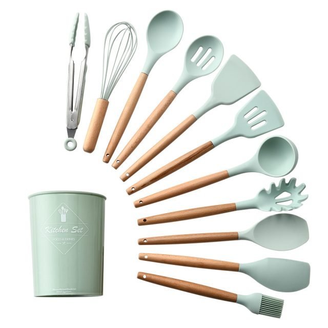 NG SOLUTIONS PRODUCTS - Silicone Kitchenware With Wooden Handle