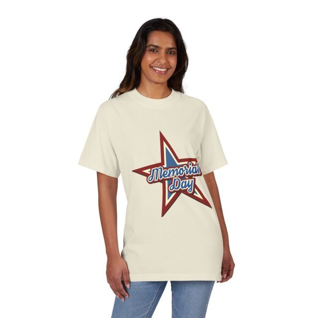 Unisex Garment-Dyed Drop-Shoulder T-Shirt Memorial Day - Image 2