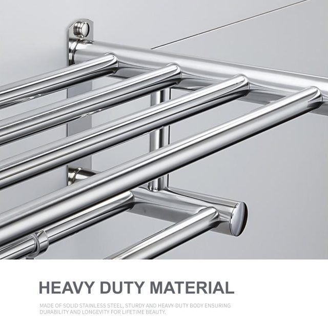 23 Inch Towel Bar Rustproof Stainless Steel Towel Shelf - Image 6