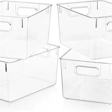 NG SOLUTIONS PRODUCTS-Set of 4 Clear Pantry Storage Containers