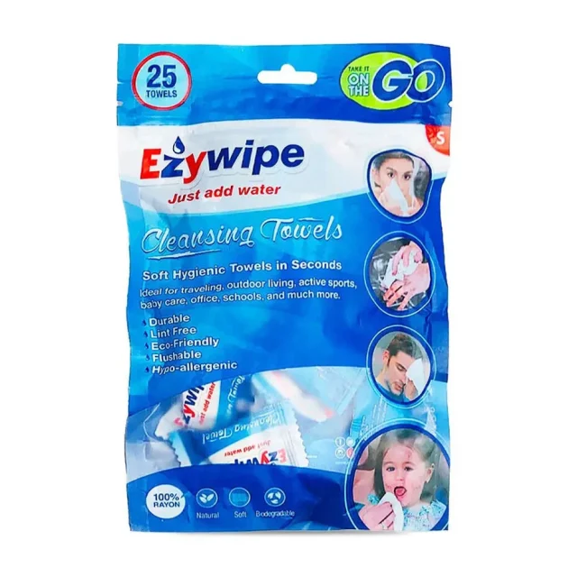 NG SOLUTIONS PRODUCTS-Ezywipe Cleansing Towels - 25 Towels
