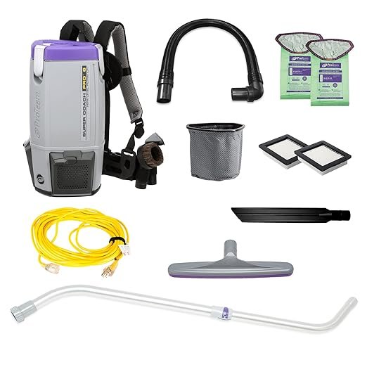 NG SOLUTIONS PRODUCTS - Super Coach Pro 6 Backpack Vacuum NG SOLUTIONS PRODUCTS - Commercial with Telescoping Wand Tool Kit